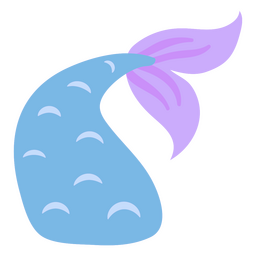 Blue Mermaid Tail PNG & SVG Design For T-Shirts