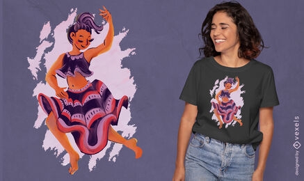 Mystic dancing woman t-shirt design