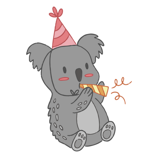Netter Geburtstags-Koala-Cartoon PNG-Design