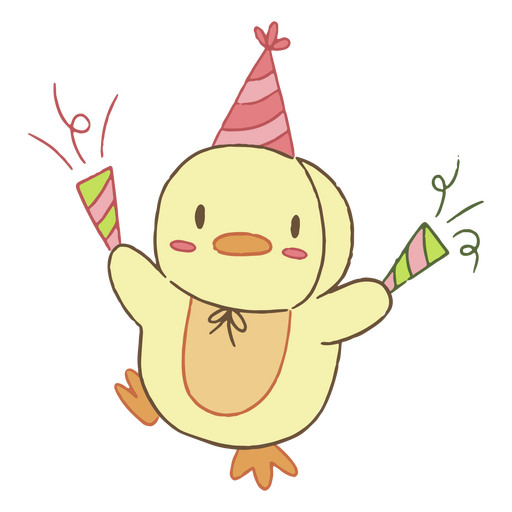 Desenho de pato de aniversário bonito Desenho PNG