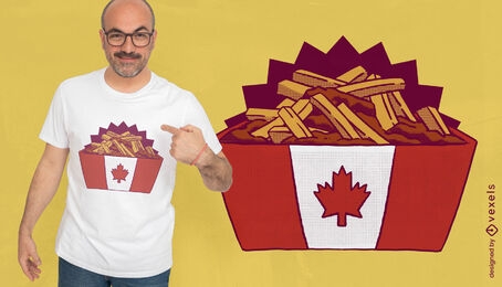Poutine canadian food t-shirt design