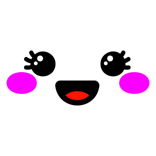 Kawaii Happy Face PNG SVG Design For T Shirts