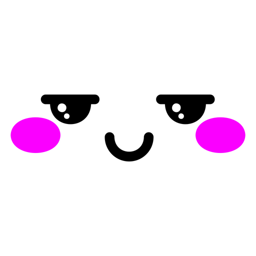 Kawaii selbstgef?lliges Gesichts-Emoji PNG-Design