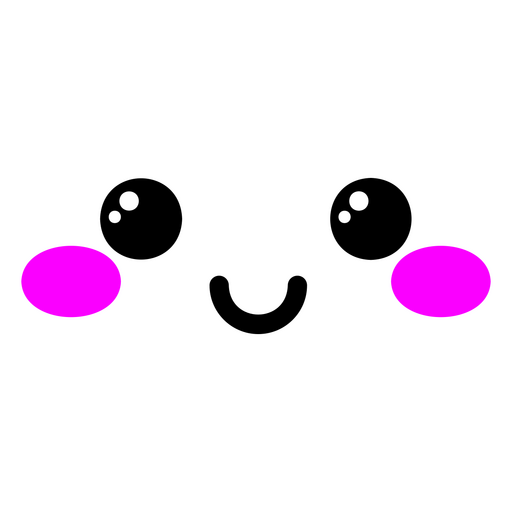 Kawaii lächelndes Gesicht Emoji PNG-Design