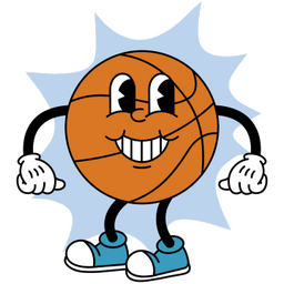 Basketball ball retro cartoon PNG Design