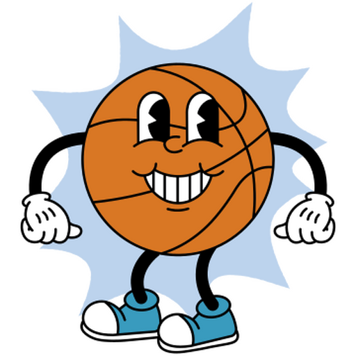 Desenho retr? de bola de basquete Desenho PNG