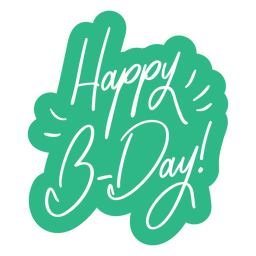 Happy birthday quote cut out Transparent PNG