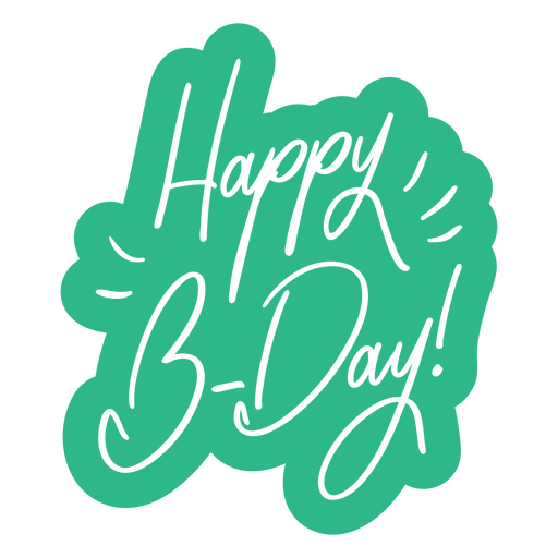 Happy birthday quote cut out PNG Design