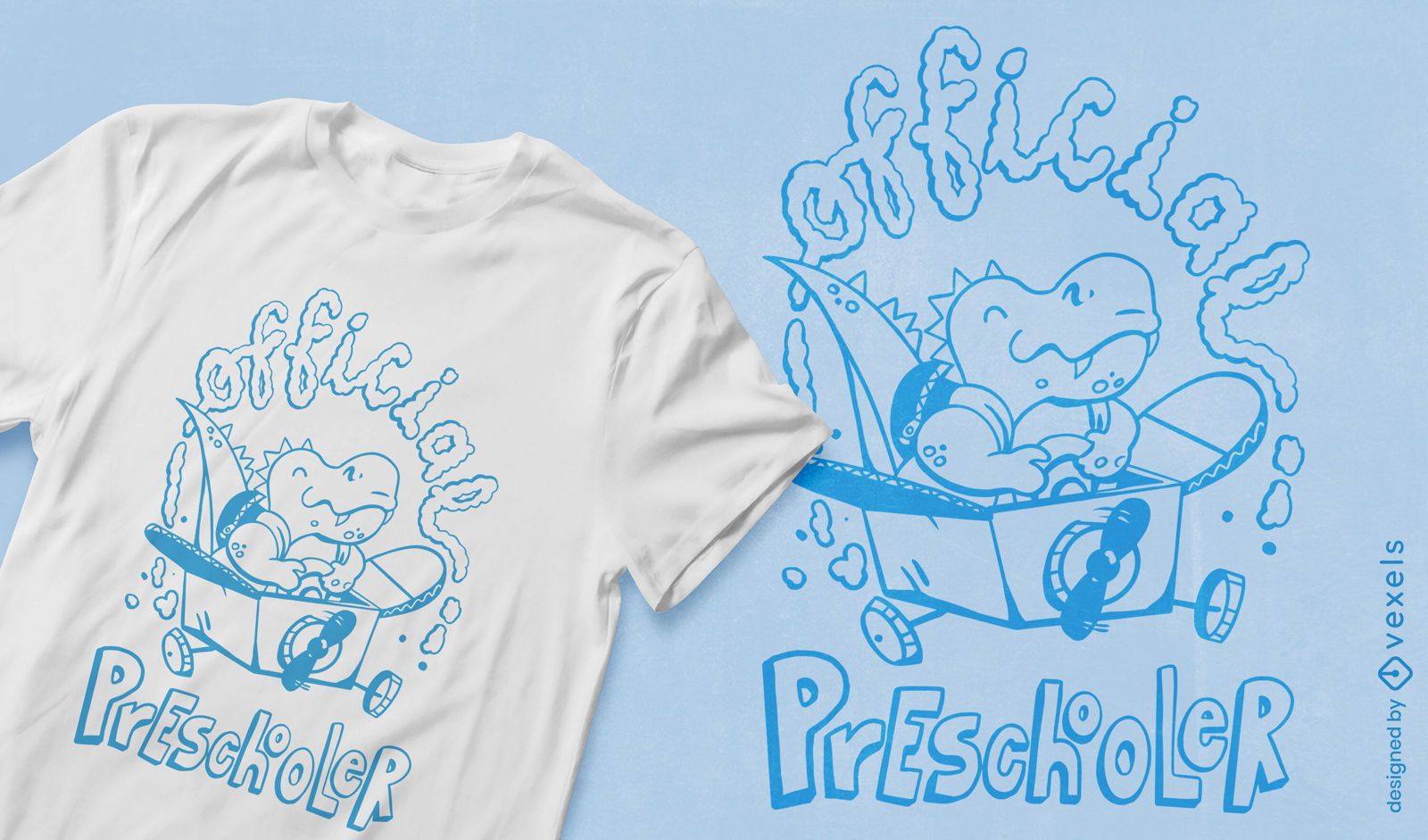 Cute dinosaur preschooler t-shirt design