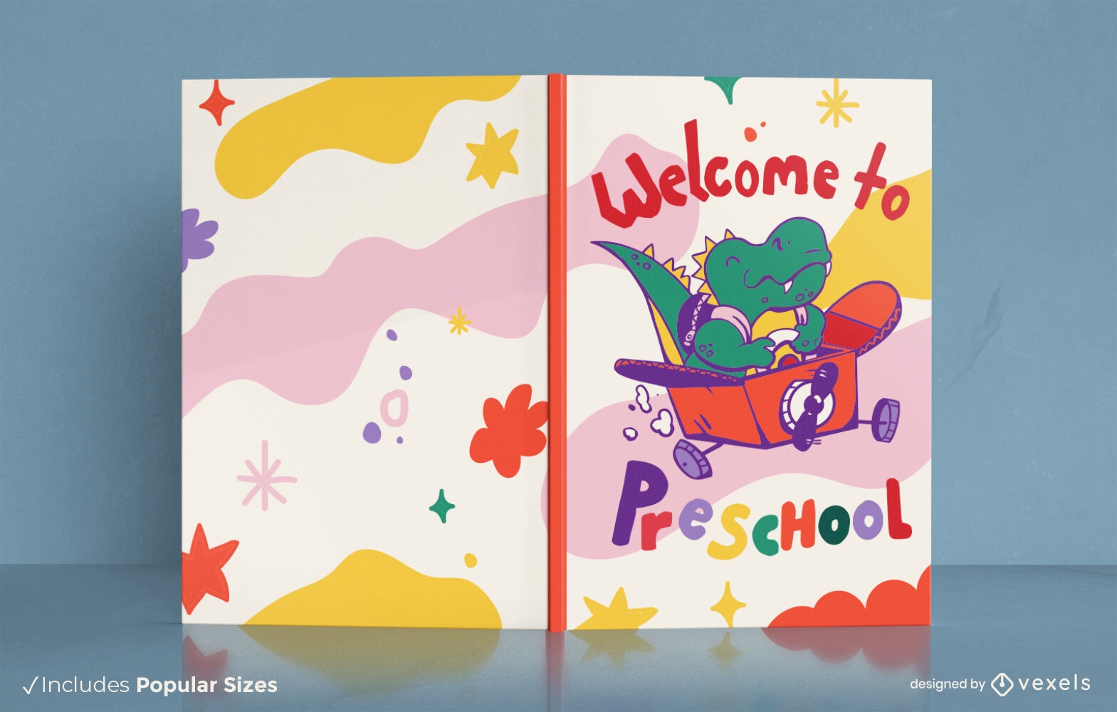 Bem-vindo ao design de capa de livro pré-escolar