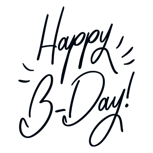 Happy birthday quote lettering PNG Design