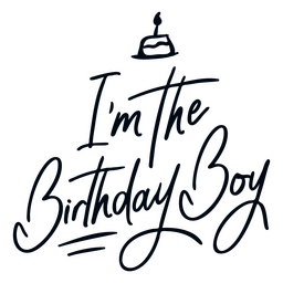 Eu sou a letra de citação de aniversariante Desenho PNG