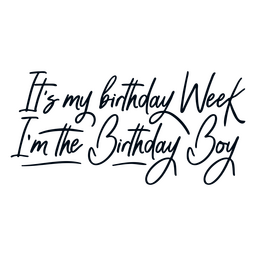 Letras de citação de semana de aniversário Desenho PNG
