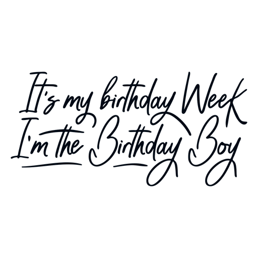 Birthday week quote lettering