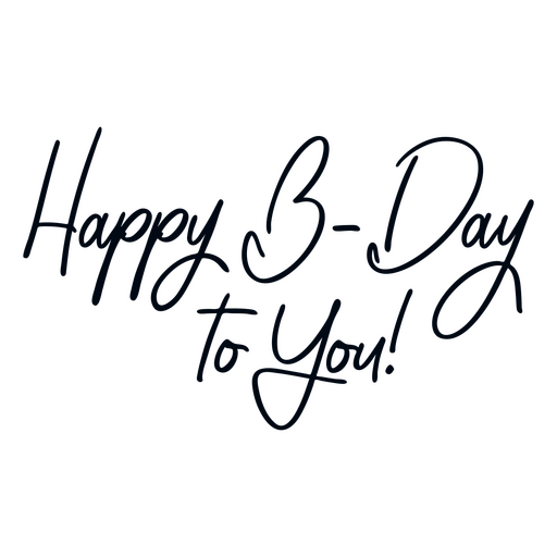 Happy birthday to you quote lettering PNG Design