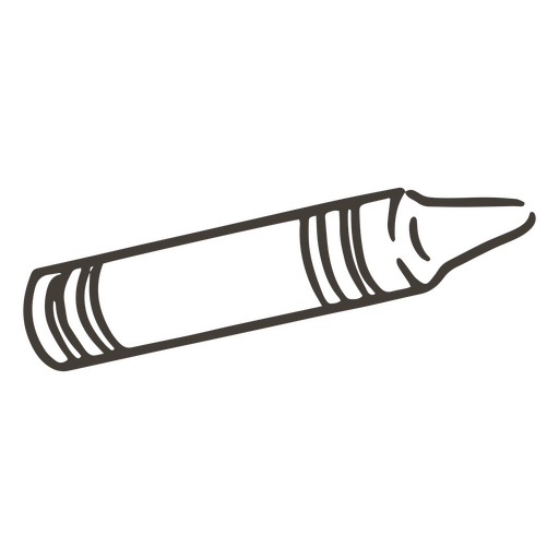 Schwarz-Weiß-Zeichnung eines Buntstifts PNG-Design