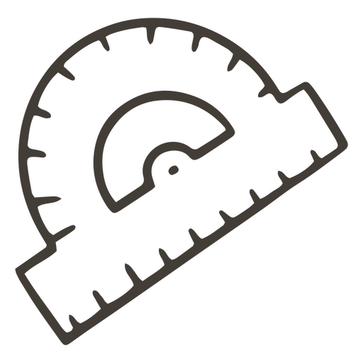 Semi circle ruler icon PNG Design
