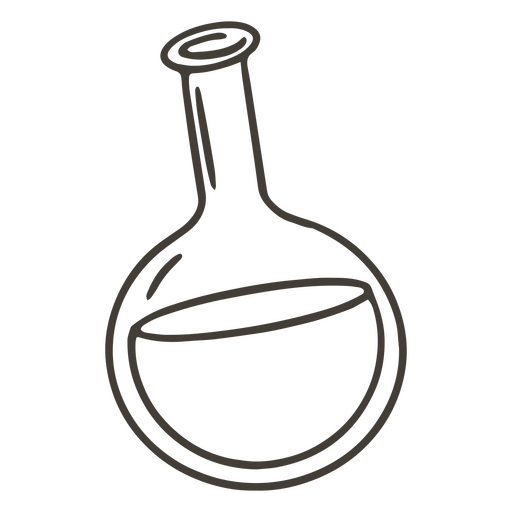 Line drawing of a flask PNG Design