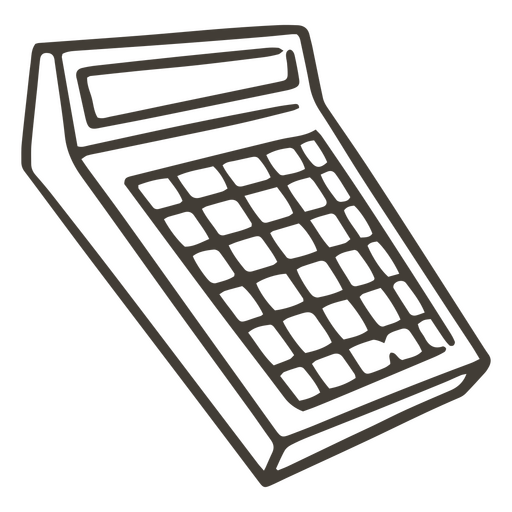 Taschenrechner-Symbol schwarz PNG-Design