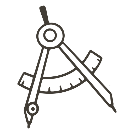Kompass schwarzes Symbol PNG-Design