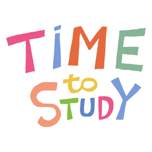 Time to study logo PNG Design