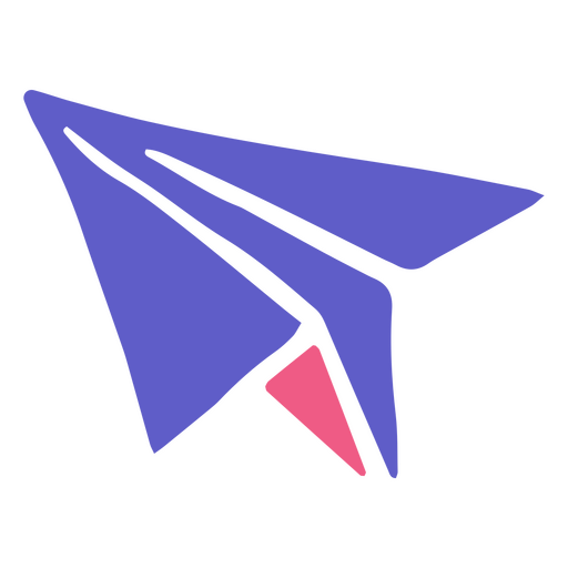 Doodle de icono de avión de papel Diseño PNG