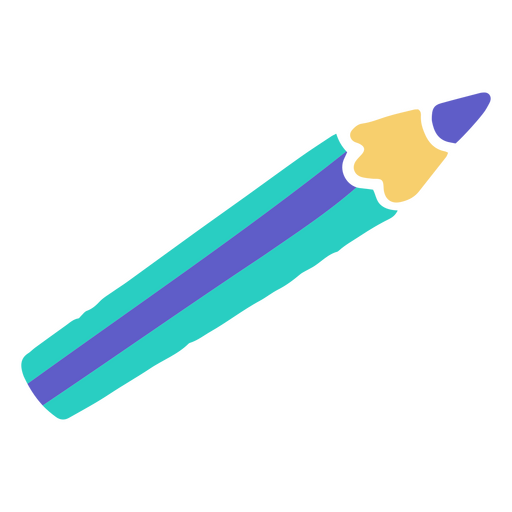 Bleistiftsymbol-Doodle mit zwei Farben PNG-Design
