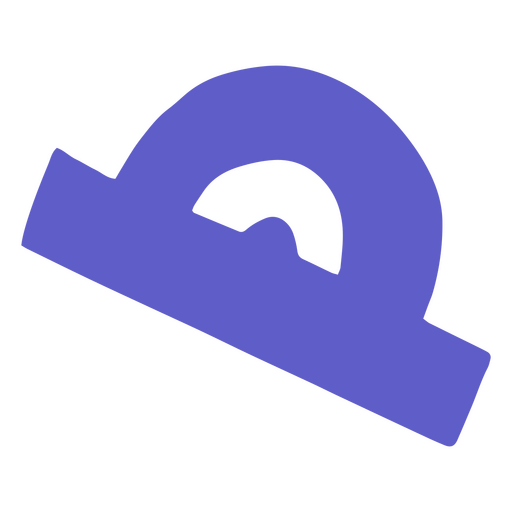 Purple semicircle ruler school icon PNG Design
