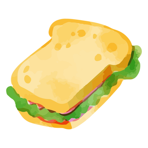 Sándwich de lechuga y tomates Diseño PNG