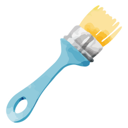 Paint-brush watercolor school elements PNG Design