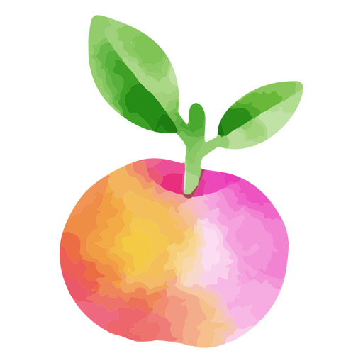 Fruta de acuarela de manzana