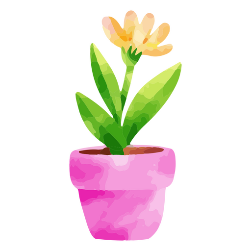 Plant watercolor flowerpot PNG Design