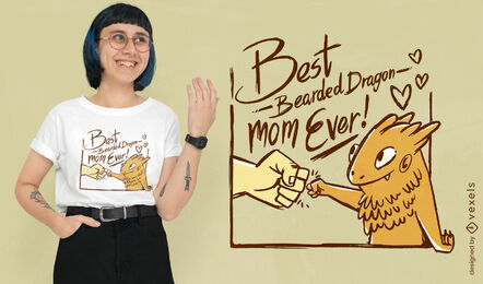 Bärtiges Drachenmutter-T-Shirt-Design