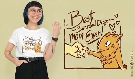 Bearded dragon mom t-shirt design