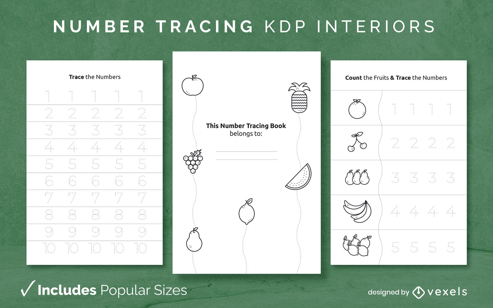 Rastreo de números de frutas kdp diseño de interiores.