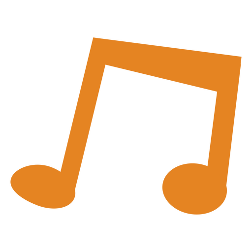 Ícone de nota musical laranja Desenho PNG