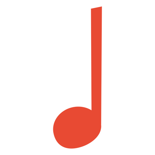 Nota musical roja Diseño PNG