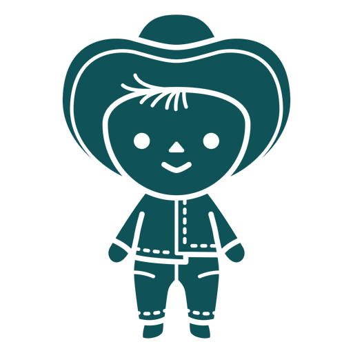 Boy wearing a cowboy hat PNG Design