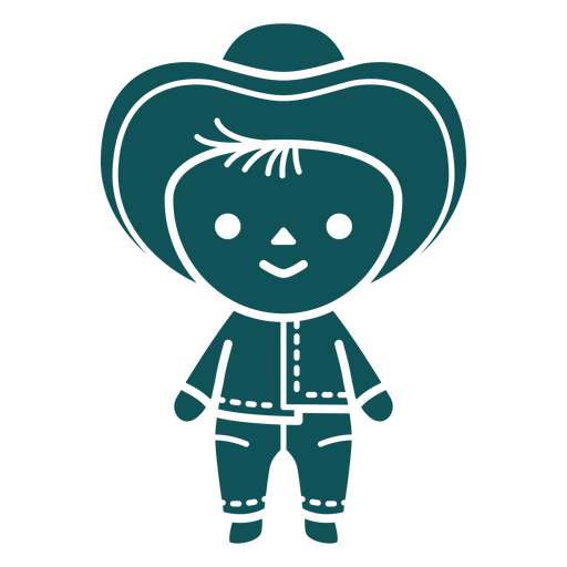 Garoto usando um chapéu de cowboy Desenho PNG