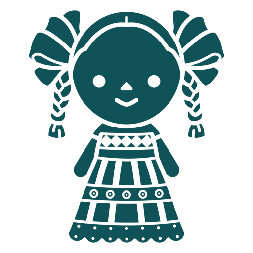 Mexikanisches Mädchen in traditioneller Kleidung PNG-Design