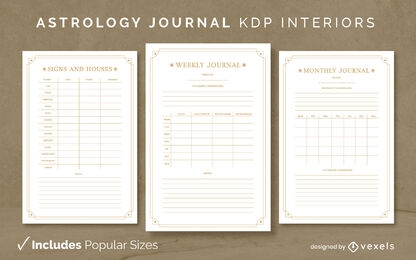 Astrologie-Journal Vorlage KDP Interior Design