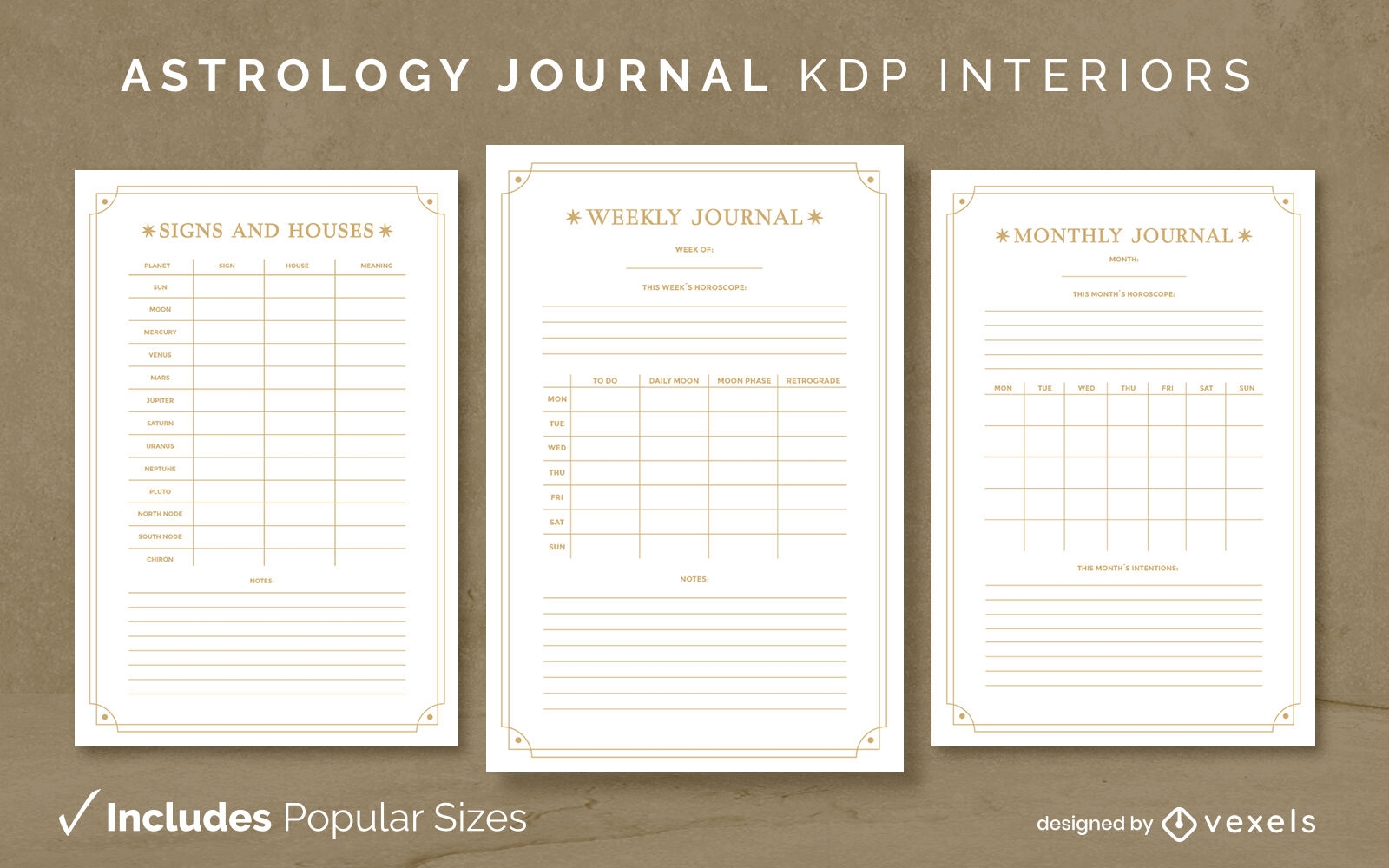 Astrology journal Template KDP Interior Design