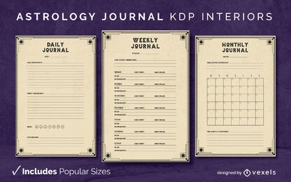 Astrology Diary Design Template KDP