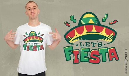Mexican hat fiesta t-shirt design