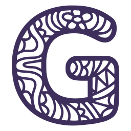 Alfabeto mandala letra G Desenho PNG