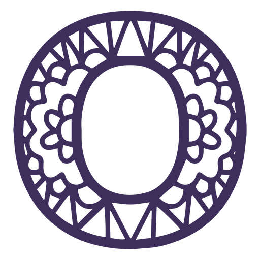 Alphabet Mandala O Brief PNG-Design