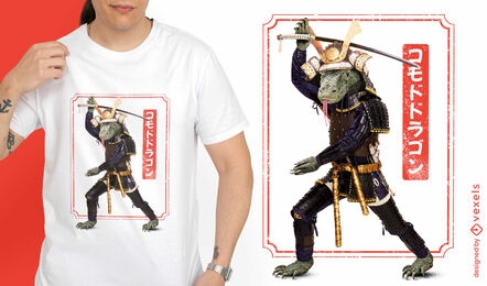 Komodo-Drache-Tier-Kampfkunst-T-Shirt-Design