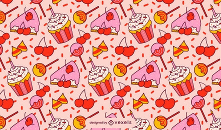 Sweets food pattern design