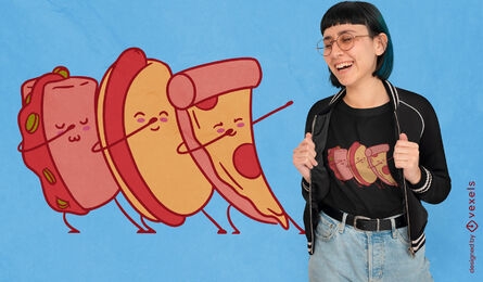 Diseño de camiseta de comida dabbing