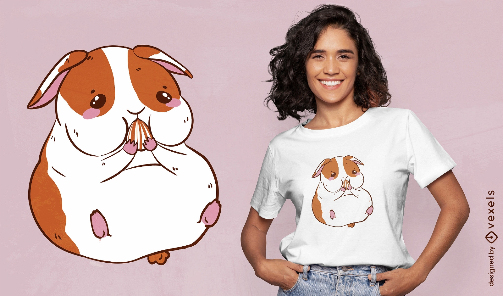 Hamster mit T-Shirt-Design mit H?schenohren